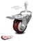 Service Caster 3.5 Inch Maroon Polyurethane Swivel 10mm Stem Caster with Total Lock Brake SCC-TSTTL20S3514-PPUB-MRN-M1015 - alternate 2